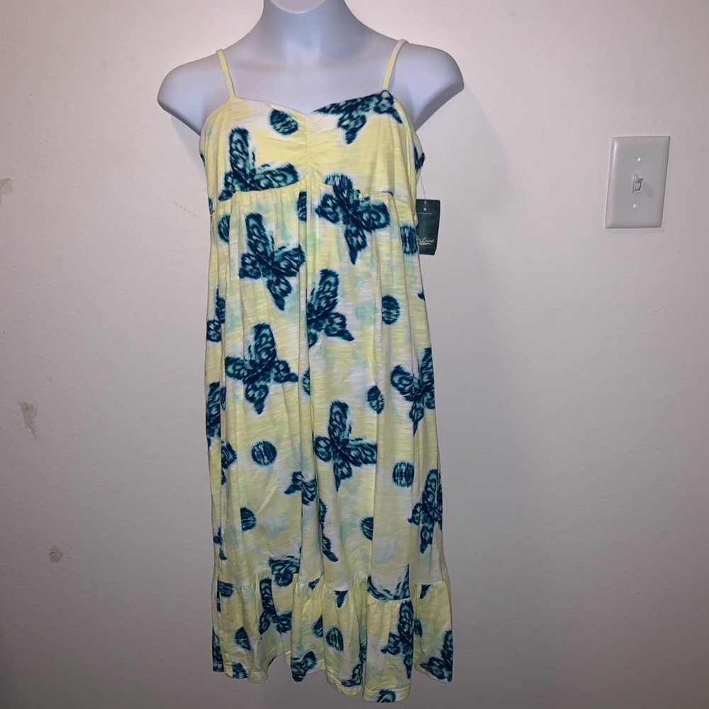 Lucky Brand Girls Spaghetti Strap Yellow Dress